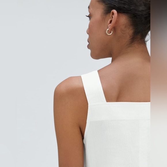 Everlane White Sleeveless Midi Dress - Picture 4 of 10